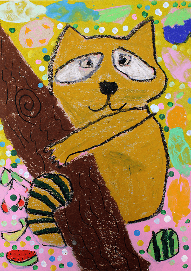 《百變小浣熊》6歲兒童創作